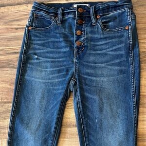 Madewell Stretchy Blue Skinny Jeans